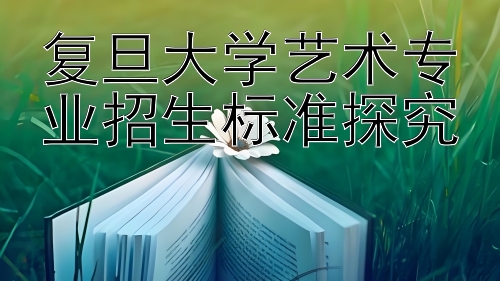 复旦大学艺术专业招生标准探究